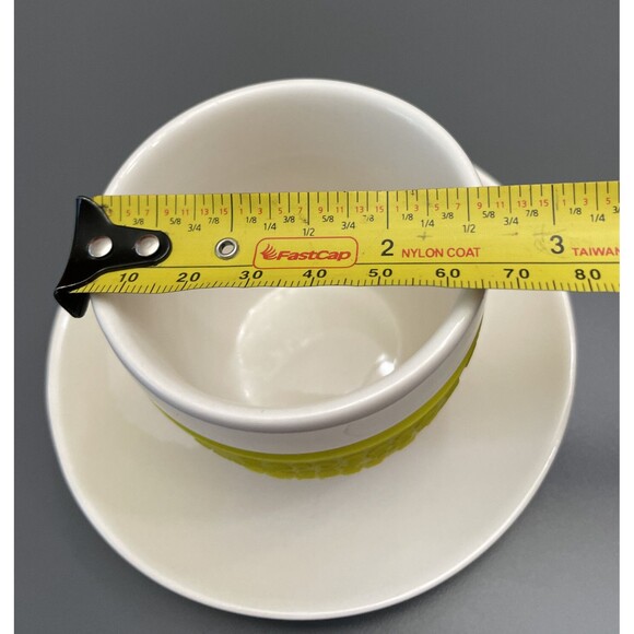 Krystallo By Tov Lev Set Of 6 Espresso Cups & Saucers Built In Silicone Cozy - Picture 4 of 10